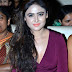 Telugu Model Sony Charishta In Violet Dress At Audio Launch