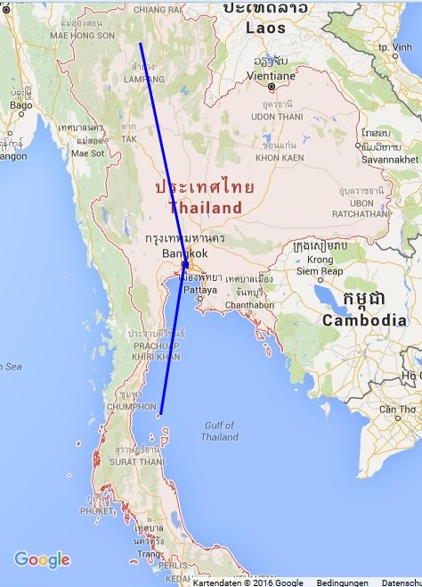 Backpacking Route für 2 Monate Thailand