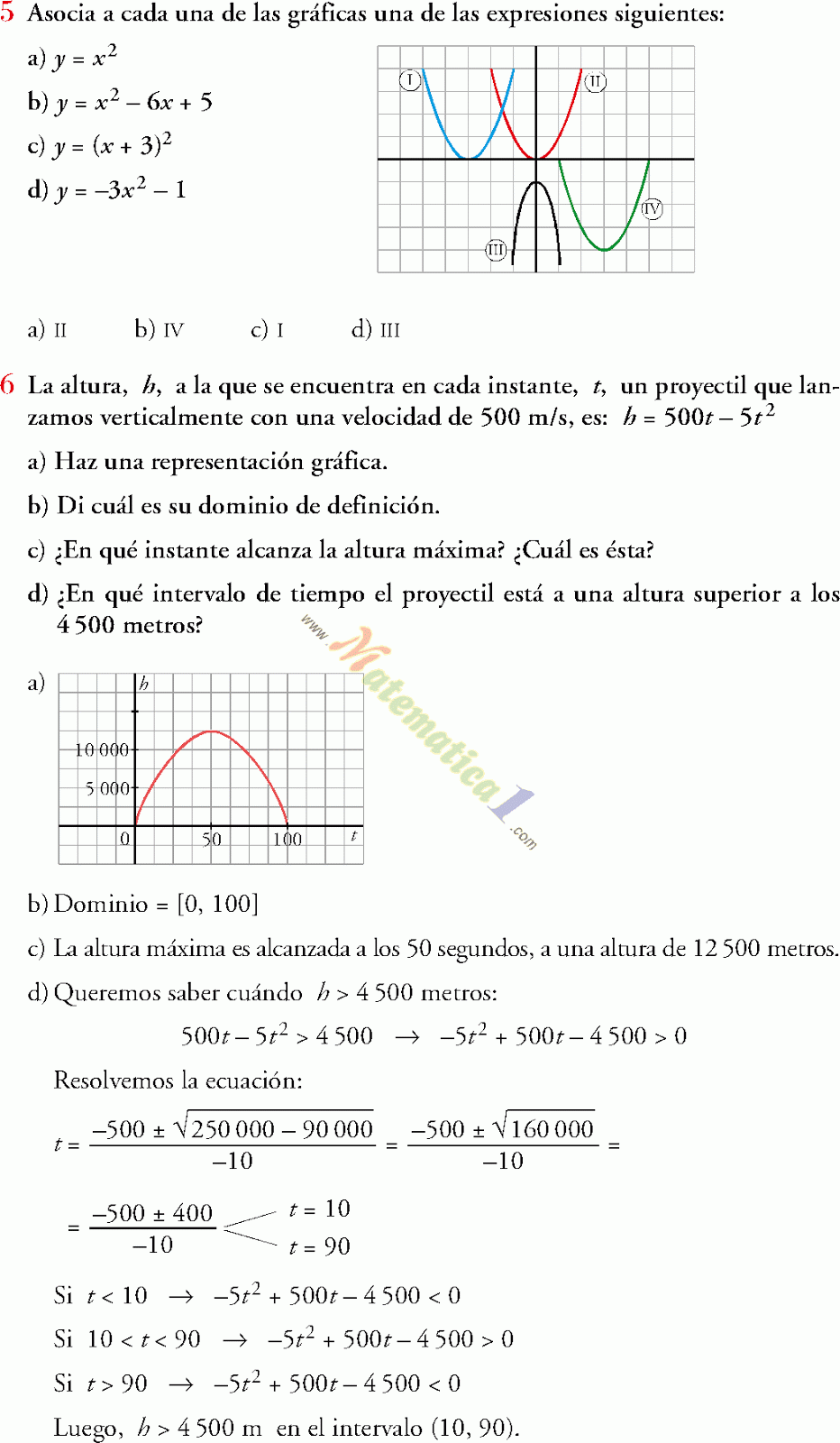 FUNCIONES CUADRATICAS EJERCICIOS RESUELTOS EN PDF