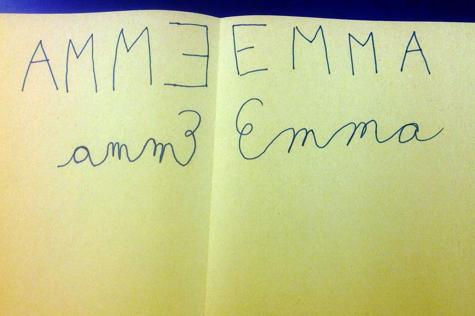 Mrs. Levine's Art Room FOURTH GRADE . . . Mirror image writing