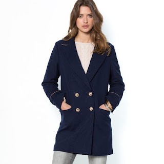 La Redoute Soft Grey Wool Military Style Jacket