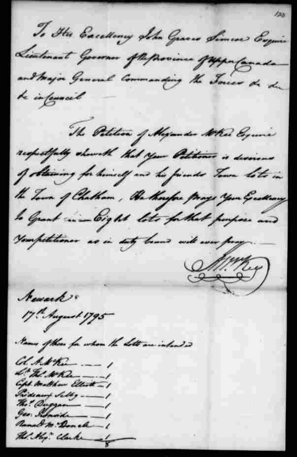 Detour Through History McKee's Petition