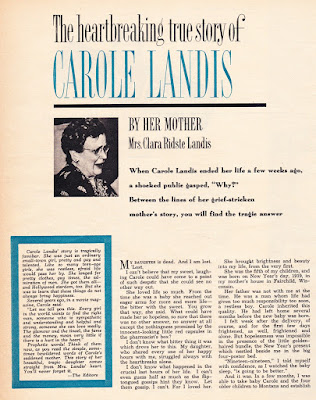 Carole Landis Article