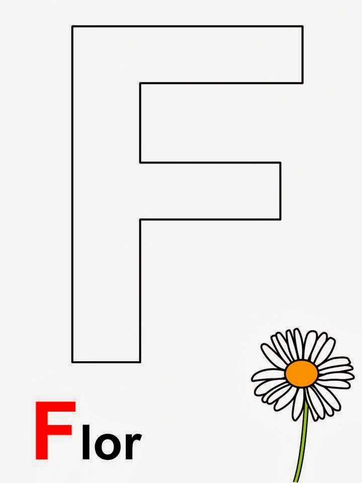 Alfabeto letra F Flor