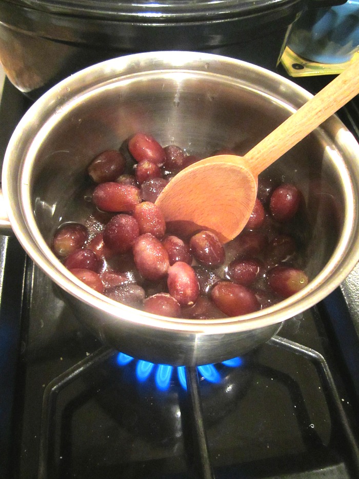 Olive Oil Cake w/ Ricotta & Grape Coulis