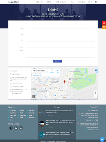 Landing Page dịch vụ cung cấp phần mềm bán hàng gimasys.com