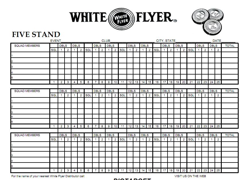 Arpc5stand 5 Stand Score Sheet