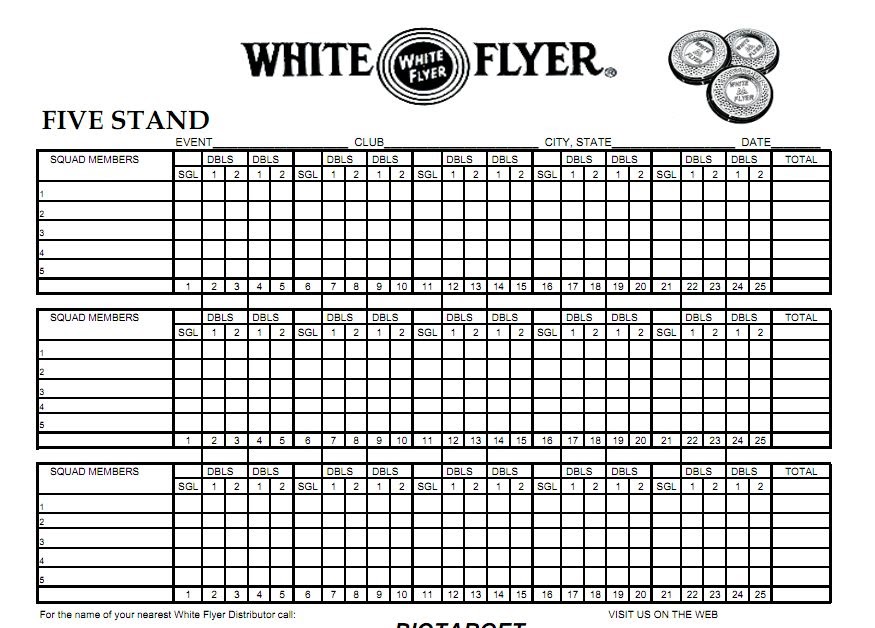Arpc5stand 5 Stand Score Sheet