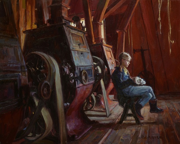 by Scott Burdick, "Sheppard's Mill" - oil on canvas | pinturas, obras de arte, american art. by Scott Burdick, "Sheppard's Mill" - oil on canvas | pinturas, obras de arte, imagenes bellas, american art.