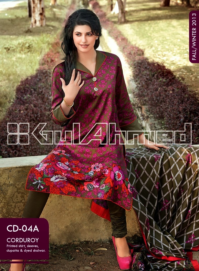 Gul Ahmed FallWinter Collection 20132014 Gul Ahmed Winter Designs Complete Catalogue