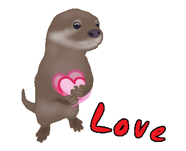Line Creators Stickers Love Love Otter Example With Gif Animation