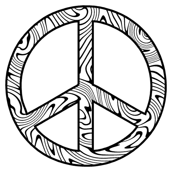 This is a photo of Enterprising Peace Sign Coloring Page It's just a graphic of Enterprising Peace Sign Coloring Page