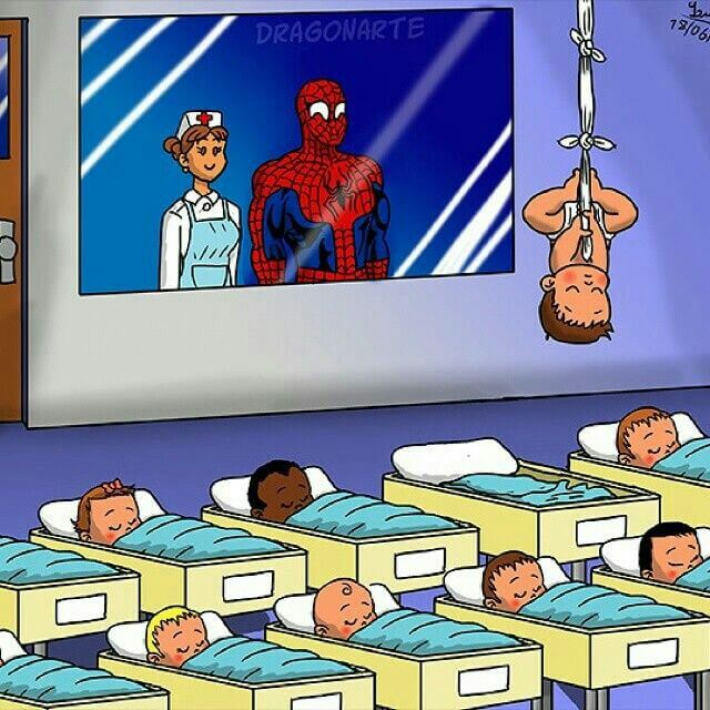 12 Funny Comics Depict How Children Of Famous Superheroes Would Look - Spiderman