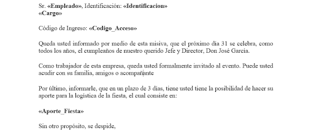 Combinar correspondencia