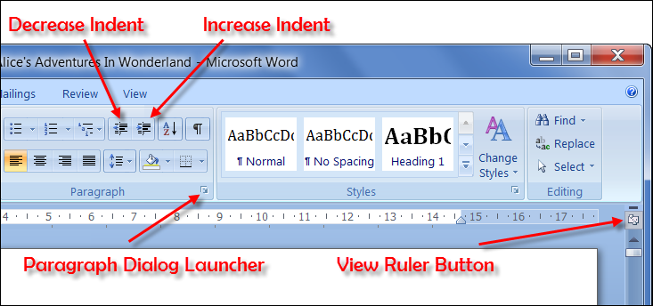 INDENTING TEXT - MS Word 2007 Tutorial.