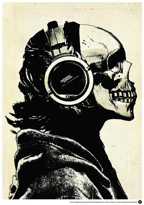 Skeleton-Skull: Skulls with Headphones