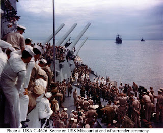 Japanese surrender USS Missouri color photos worldwartwo.filminspector.com