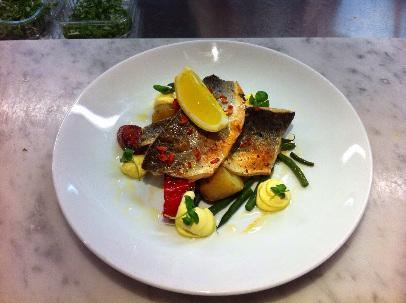 Food & pictures: Sea bass fillets