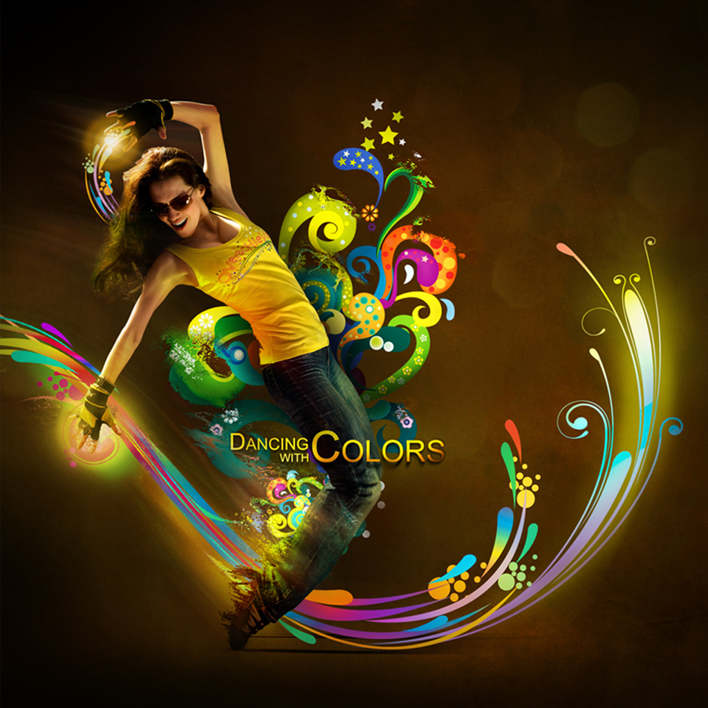 Dancing With Colors Cool Wallpaper