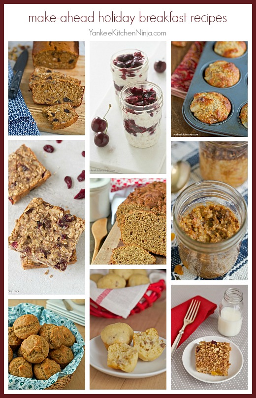 Easy make ahead holiday breakfast recipes: perfect for entertaining a houseful of holiday guests