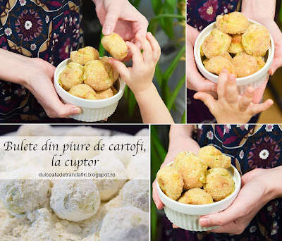 Bulete din piure de cartofi, la cuptor