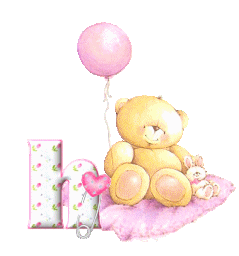 Abecedario de Osita de Peluche con Globo. Teddy Bear with Balloon Abc.