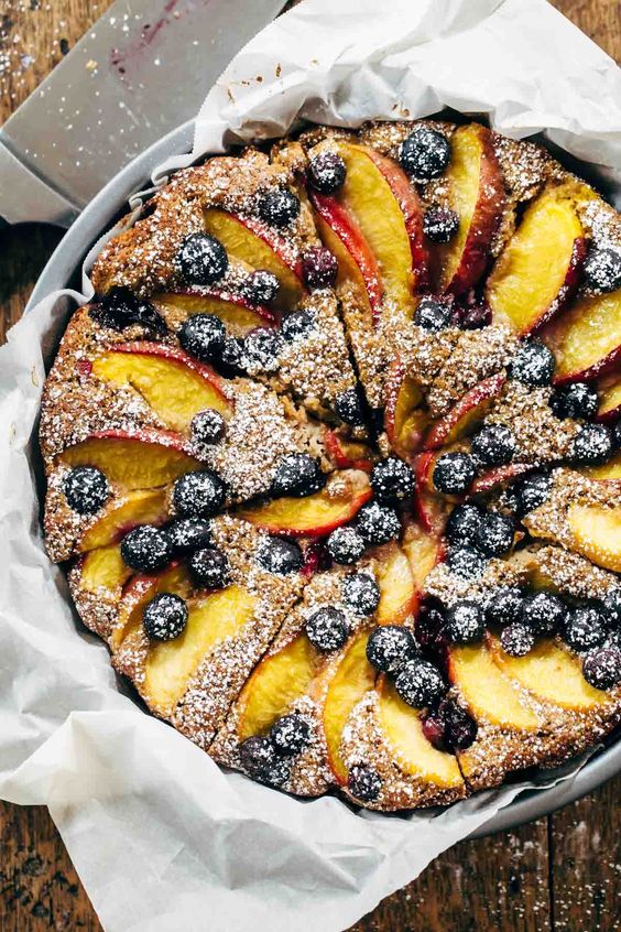 Blueberry Peach Cake Pinch Of Yum Blueberry Peach Cake Pinch Of Yum