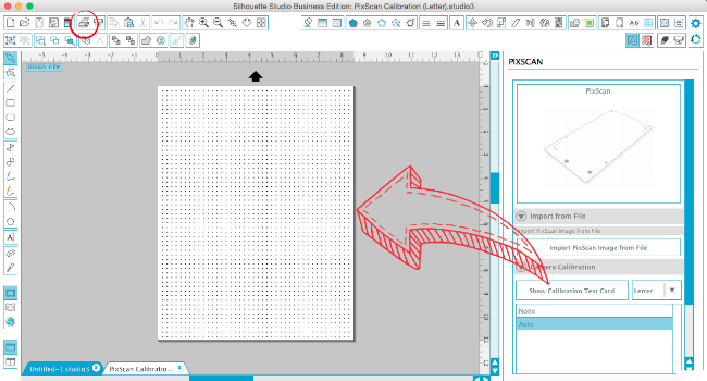 pixscan calibration test card, silhouette pixscan tutorial, pixscan help