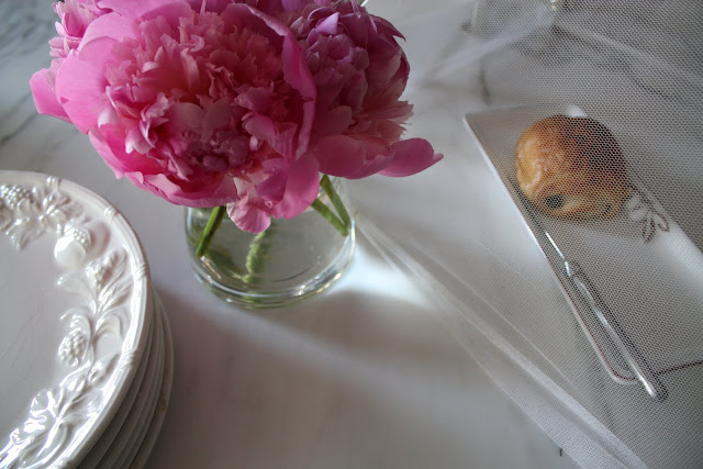 our house - marble island, peonies, chocolate croissant image by lb for linenlavenderlife.com 

originally shared on our blog 2011/06