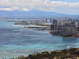View of Waikiki beach from Diamond Head