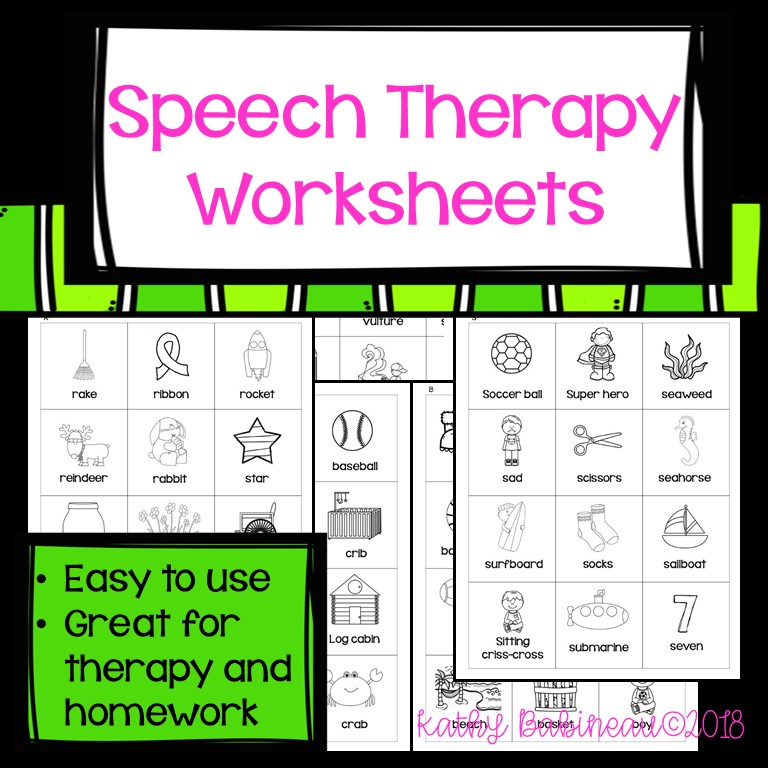 language worksheets speech therapy