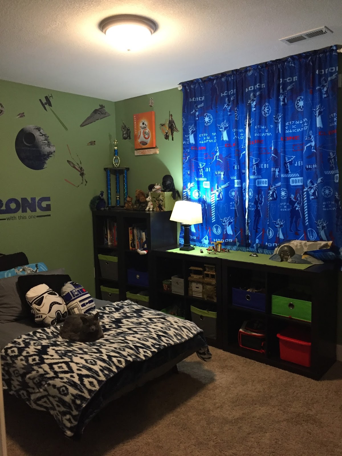 Decorating, Dishes, and Peacock's Organizing my 9 year olds room