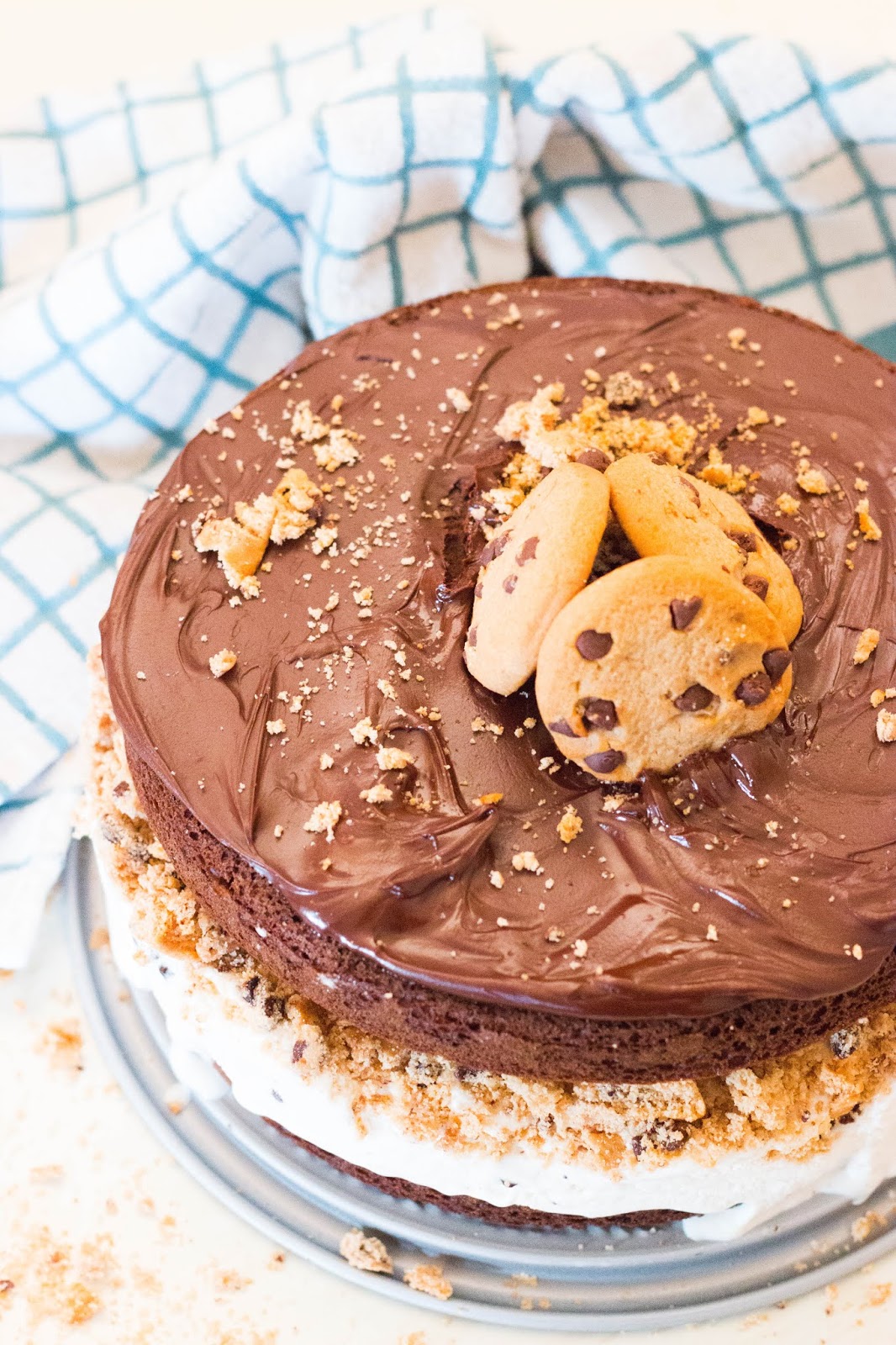 Chocolate Chip Cookie Dough Ice Cream Cake
