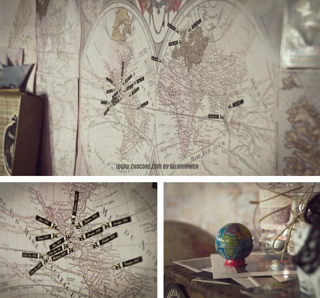 cena viajera - mapa mundi antiguo