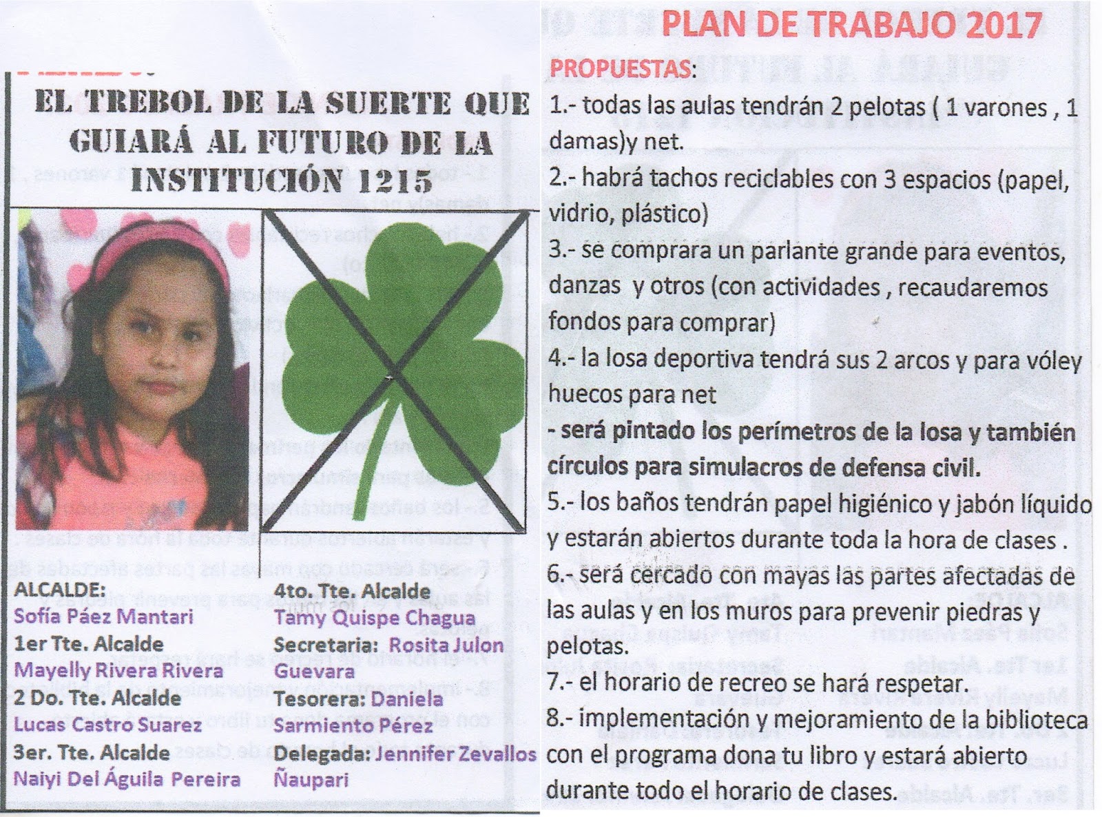 IE 1215 SAN JUAN DE PARIACHI: MUNICIPIO ESCOLAR