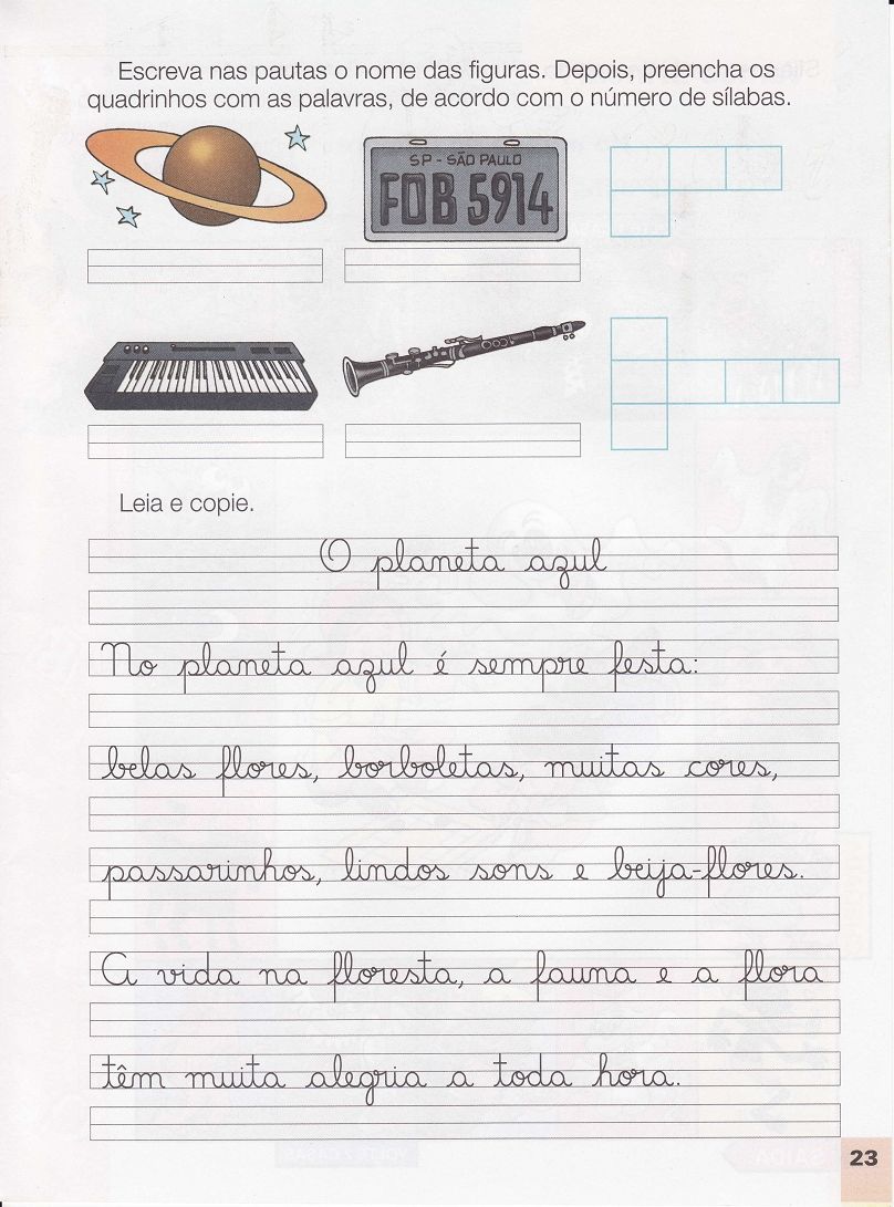 Aprendendo caligrafia