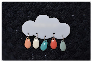 broches nuage et gouttes pastel