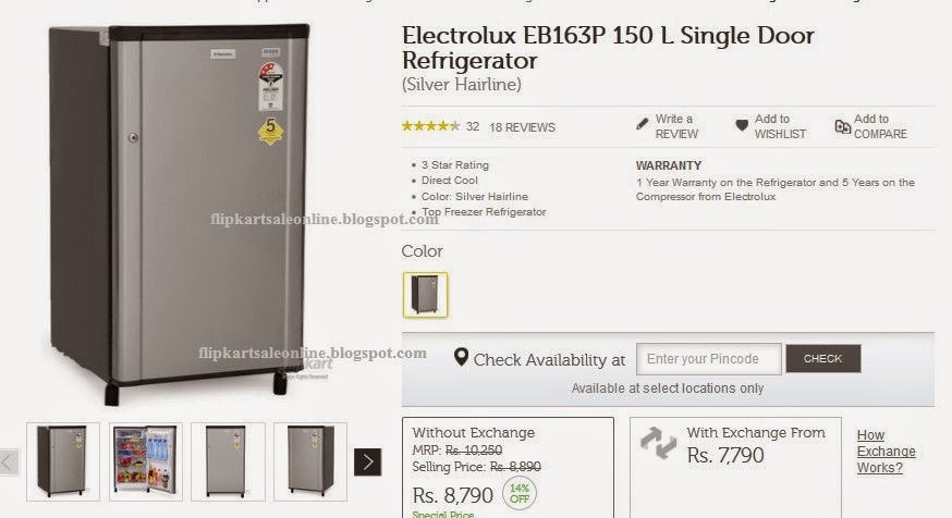 flipkart electronics fridge