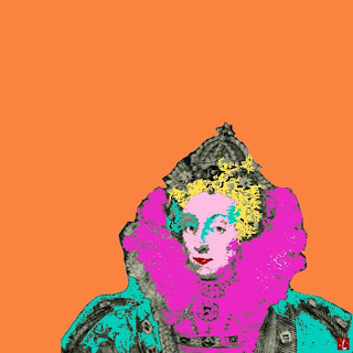 Elizabeth I, England, Queen, Pop Art Style, Fantasy, Satire, Comedy