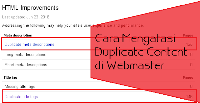 Cara Mengatasi Duplicate Content di Webmaster Cara Mengatasi Duplicate Content di Webmaster
