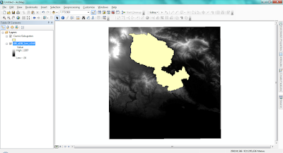 Layer Digital Elevation Model dan Layer Region Ciamis Layer Digital Elevation Model dan Layer Region Ciamis