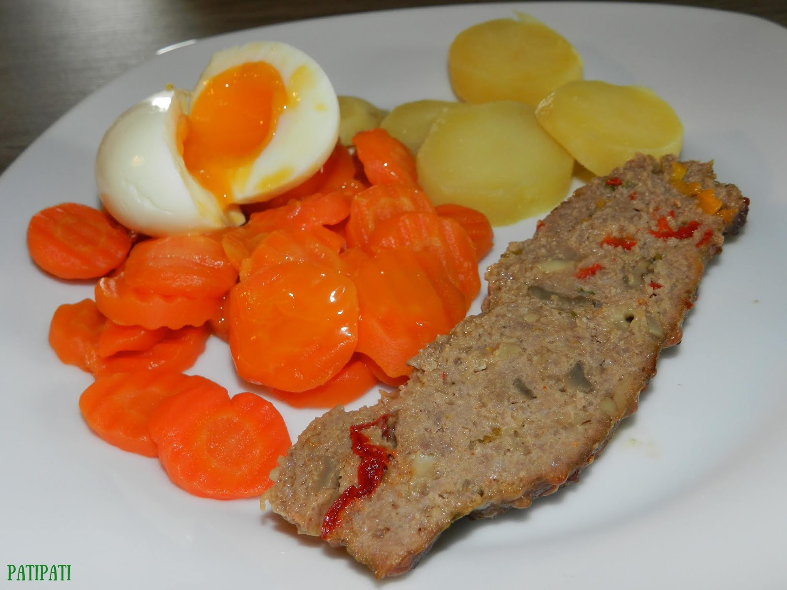 Pain de viande et son de carottes et d