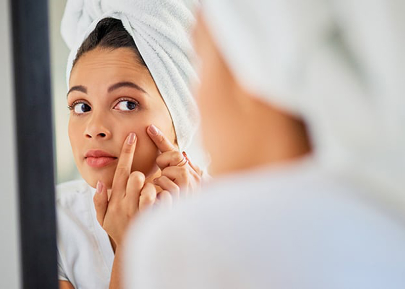 Acne face mapping. 2019 Skin Care Trends Predictions