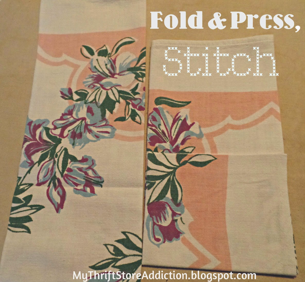 Repurposed vintage tablecloth flatware pockets tutorial: mythriftstoreaddiction.blogspot.com Repurposed tablecloth flatware pocket
