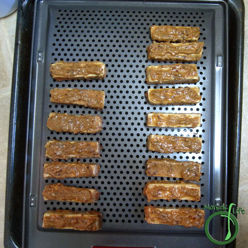 Morsels of Life - Miso Tofu Step 3 - Bake at 350F for 10 minutes. Flip over and bake for additional 10 minutes.