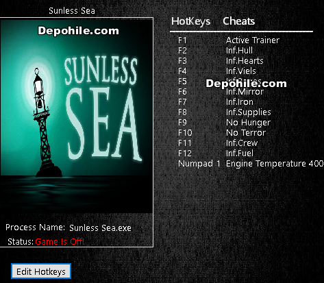 Sunless Sea (PC) Sınırsız Kalp,Gövde,Demir +12 Trainer Hilesi