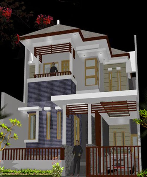 Desain  Rumah  Minimalis 2  Lantai  Di  Lahan  Sempit  Foto 