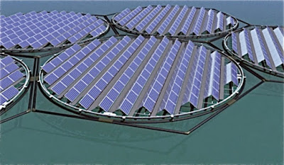 La planta d'energia solar flotant més gran del món s'està construint al Japó