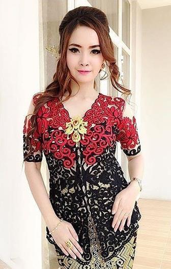 Model Kebaya Lengan Pendek Cantik Dan Modis Cocok Untuk Wanita Gemuk