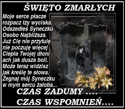 Czas Zadumy Wierszyki I Obrazki Ku Pamięci Dla Zmarłych Dzieci